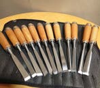 Woodworking Carving Chisel Set (12 pcs) — Wood & Steel, with