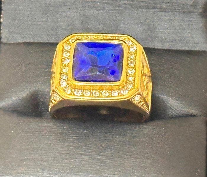 Vrijmetselaarsring met symbool Kompas en Passer en mystiek, Antiquités & Art, Antiquités | Livres & Manuscrits