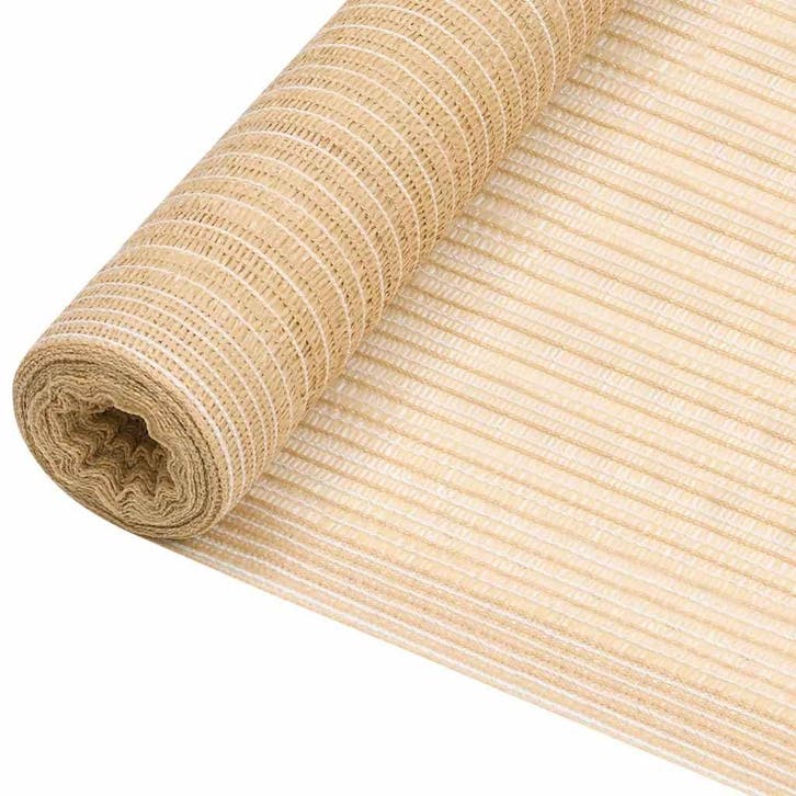 vidaXL Privacynet 150 g/m² 1,2x50 m HDPE beige, Tuin en Terras, Parasols, Nieuw, Verzenden