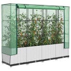 vidaXL Plantenbak verhoogd met kashoes 160x40x138 cm, Verzenden, Nieuw