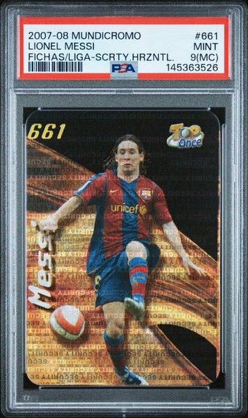 2007-08 Mundicromo *Lionel Messi* #661 Security HRZNTL RD, Verzamelen, Nieuw