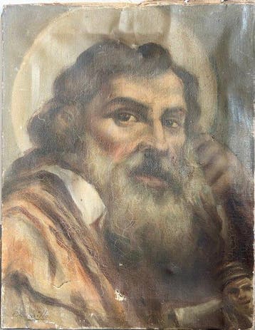 Scuola italiana (XVIII-XIX) - Figura di santo - San Giuseppe