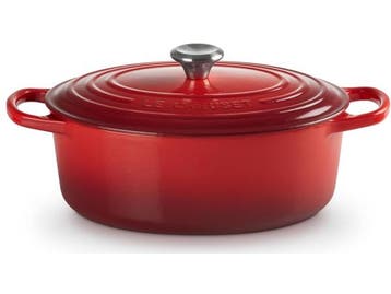 Veiling - LE CREUSET Braadpan met deksel ovaal geëmailleerd, Nieuw