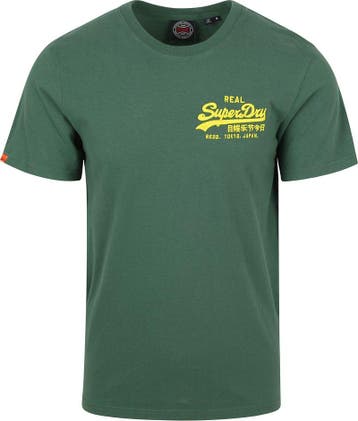 Superdry Tee Relaxed Groen maat Maat 52/54 (L) Heren, Kleding | Heren, Maat 52/54 (L), Verzenden, Nieuw, Groen