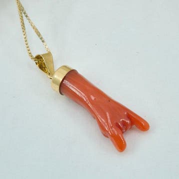 Koraal - Zilver, Verguld, Zonder voorbehoud - Ketting met, Nieuw