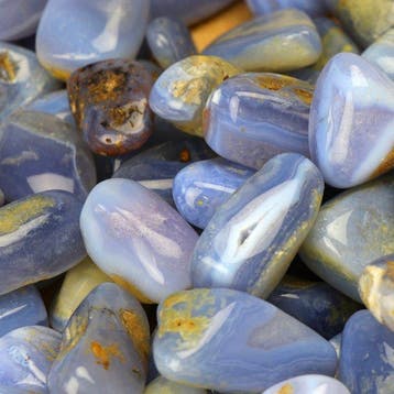 4KG - Namibische Blue Lace Agate - Getrommelde stenen