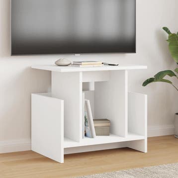 vidaXL TV Stand 2 st Wit Bewerkt hout, Verzenden, Nieuw