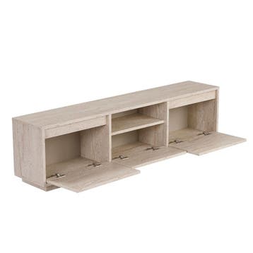 Evila TV-meubel - Beige - Nieuw/Ongebruikt - Melamine -, Verzenden, 150 tot 200 cm, Nieuw, Scandinavisch