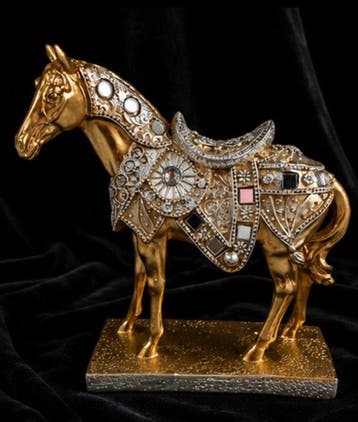 Gold Horse Figure, Elegant symbol of the Prosperity &