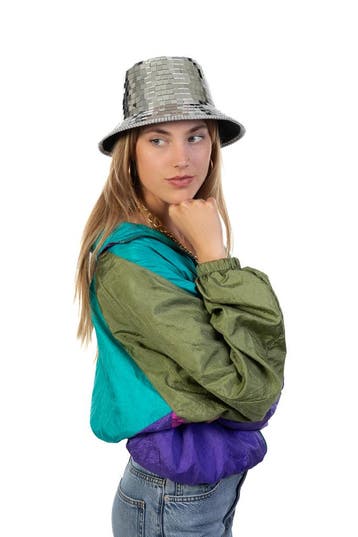 Buckethat Discobal Hoed Spiegeltjes Hoedje Disco Vissershoed, Ophalen of Verzenden, Nieuw