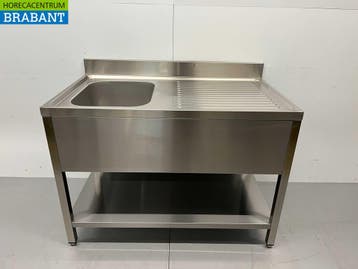 RVS  Spoeltafel spoelbak Gelast model Premium-line 120 cm, Ophalen of Verzenden, Nieuw in verpakking