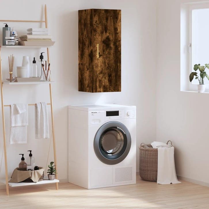 vidaXL Bovenkast 34,5x34x90 cm gerookt eikenkleurig, Maison & Meubles, Armoires | Dressoirs, Envoi