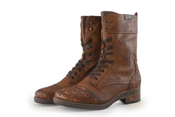 Mustang Veterboots in maat 45 Cognac, Kleding | Dames, Overige kleuren, Verzenden, Overige typen, Zo goed als nieuw