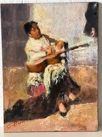 Carlo Borri (1952) - Gitana con chitarra