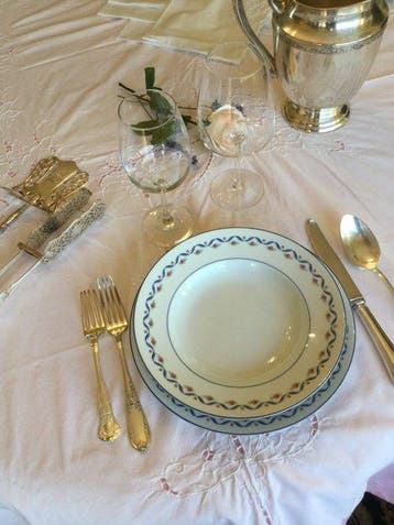 Nappe - 250 cm - 145 cm - Nappe en coton avec broderie