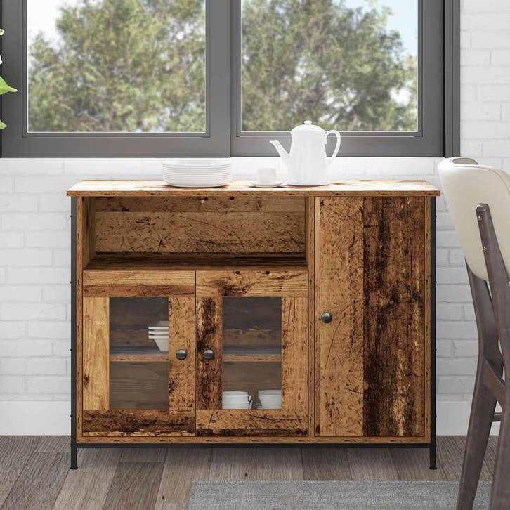 vidaXL Dressoir Oudhout 100 x 35 x 75 cm, Huis en Inrichting, Kasten | Dressoirs, Nieuw, Verzenden