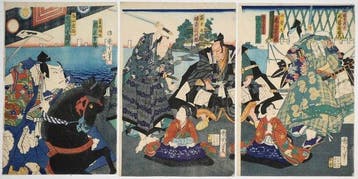 Toyohara Kunichika /  (1835–1900) Kajiwara Genta / tani
