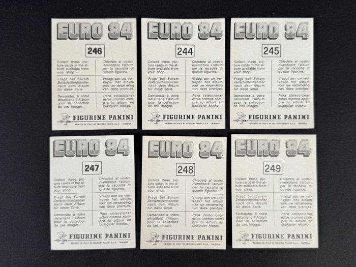 1984 Panini #244/249 Euro 84 - Austria & Poland complete, Collections, Autocollants