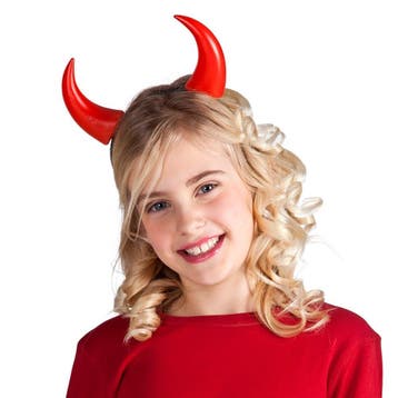 Halloween Haarband Duivelhoorntjes, Verzenden, Nieuw