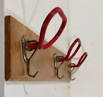 Kapstok - Vintage ontwerp uit de jaren zestig - Hout, staal, Antiek en Kunst