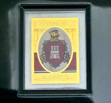 Tsjaad. 3000 Francs Wappen Hamburg & Sachsen , oro 2 x 1/500