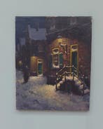 Aernout van Gilst (1898–1981) - Winters stadsgezicht bij, Antiek en Kunst, Kunst | Schilderijen | Klassiek