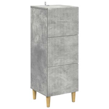 vidaXL Ladekast Betongrijs 33 x 34,5 x 90 cm Bewerkt hout, Verzenden, Nieuw