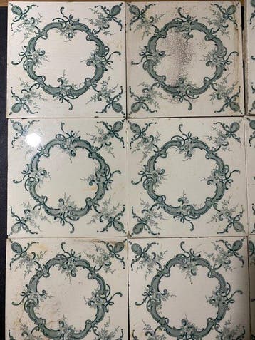 Art Nouveau Vloertegel (12) - Art Nouveau - 1920-1930 -