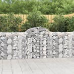 vidaXL Schanskorven 6 st gewelfd 200x30x100/120 cm ijzer, Verzenden, Nieuw