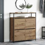 vidaXL Schoenenkast Artisan Eiken 100 x 34 x 112 cm Bewerkt, Verzenden, Nieuw