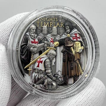 Niue. 5 Dollars 2026 – The Knights Templar – 2 oz Silver – 5