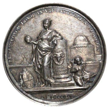 Vaticaan. Medal Medalha Papal Oficial em Prata no Estojo