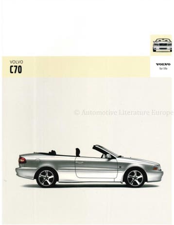 2005 VOLVO C70 CABRIOLET BROCHURE NEDERLANDS, Nieuw