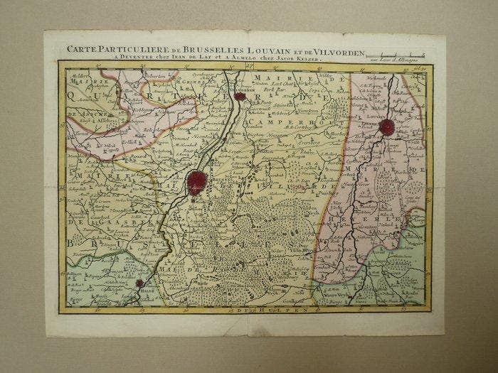 België - Brussel / leuven / Vilvoorde; Jan de Lat / Jacob, Boeken, Atlassen en Landkaarten