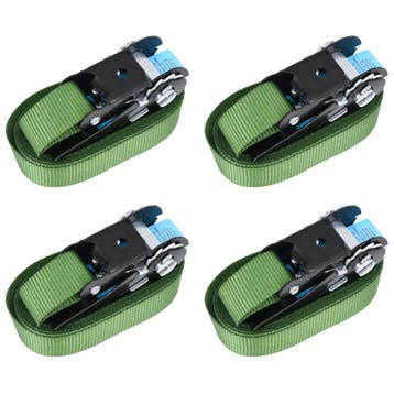 vidaXL Spanbanden 4 st 800 daN 6 m groen, Doe-het-zelf en Bouw, Verzenden, Nieuw