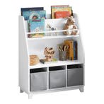 2dekans | SoBuy Boekenrek - 6 Vakken - Wit - 63x80x28 cm, Ophalen of Verzenden, Nieuw
