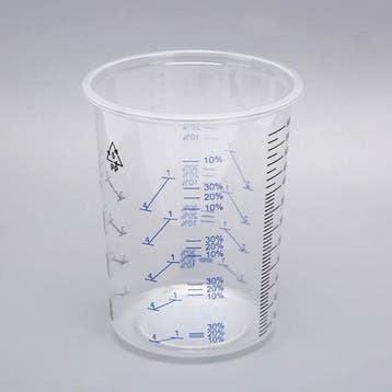 Mengbeker verf en vloeistoffen 600 cc set ca. 10 stuks voor, Nieuw