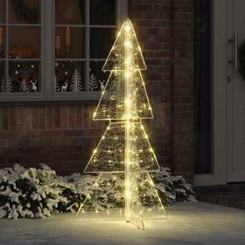vidaXL Kerstboom Warmwit 150 cm Acryl 160 LEDs, Verzenden
