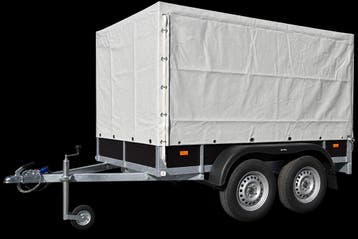 Nieuwe ongeremde dubbelasser met huif 257/131, Auto diversen, Aanhangers en Bagagewagens, Nieuw