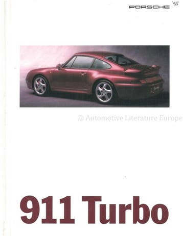 1995 PORSCHE 911 TURBO HARDCOVER BROCHURE DUITS