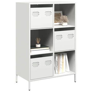 vidaXL Hoge kast 68x39x103,5 cm staal wit, Verzenden, Nieuw