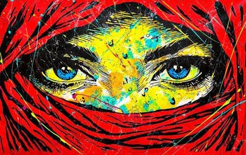 Gongas (XX-XXI) - The Eyes Chico, They Never Lie - XL, Antiek en Kunst, Kunst | Schilderijen | Modern