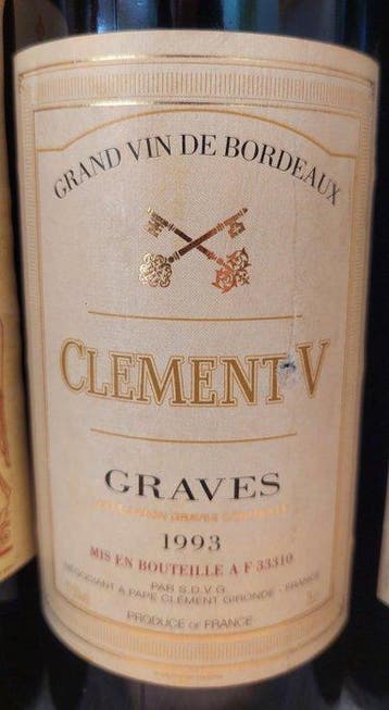 1993 x 5 Clement V & Chateau Gloria - Bordeaux - 6 Flessen, Verzamelen, Nieuw