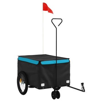 vidaXL Fietskar met wiel met opslag Blauw S Oxford polyester, Verzenden