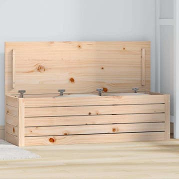 vidaXL Opbergbox 109x36,5x33 cm massief grenenhout, Verzenden, Nieuw