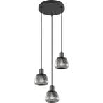 Zwarte Metalen LED Hanglamp Trion Arif - 3-lichts, E27, Mat, Huis en Inrichting, Verzenden, Nieuw