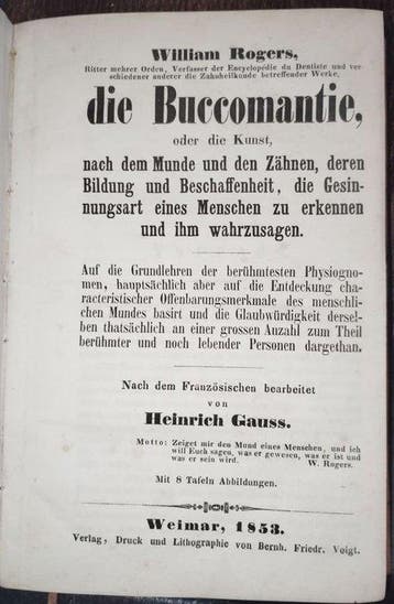 Rogers, William - Die Buccomantie, oder die Kunst, nach dem