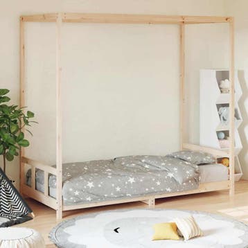 vidaXL Kinderbedframe 90x190 cm massief grenenhout, Verzenden, Nieuw
