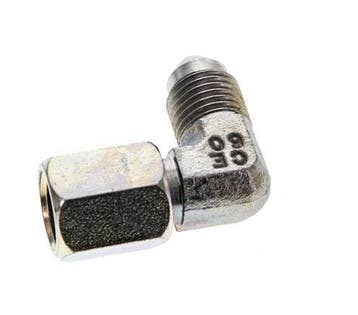 Raccord Anglé JIC 90Degrés UNF 7/16-20 Mâle X Femelle, Verzenden