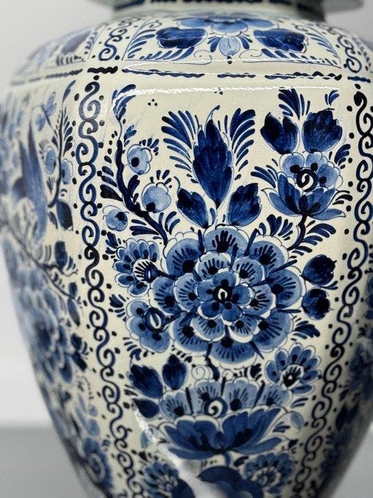 dekselvaas - Keramiek - Vase Delfts XXL, Antiek en Kunst, Antiek | Glaswerk en Kristal